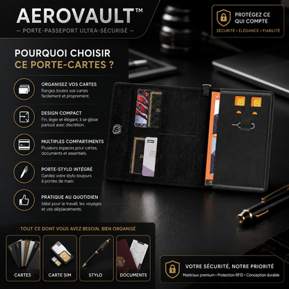 AEROVAULT™ – Porte-Passeport Ultra-Sécurisé