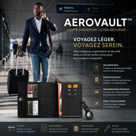 AEROVAULT™ – Porte-Passeport Ultra-Sécurisé